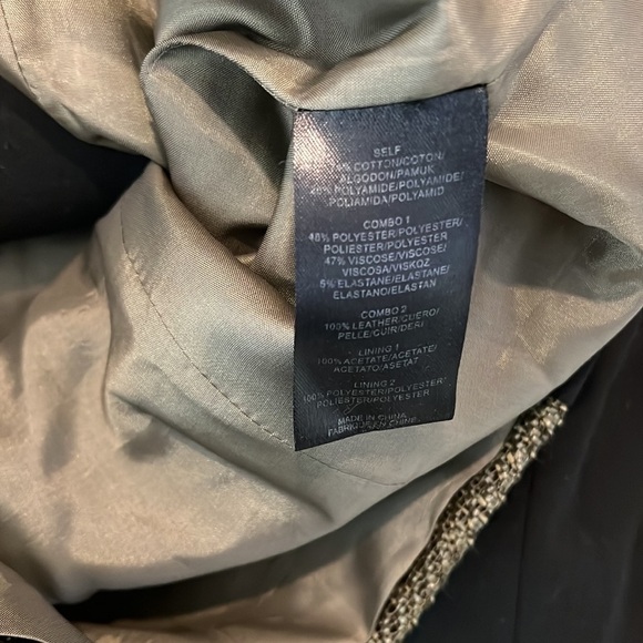 Tibi Olive Green & Black Tweed Blazer Size 4 - Picture 7 of 7